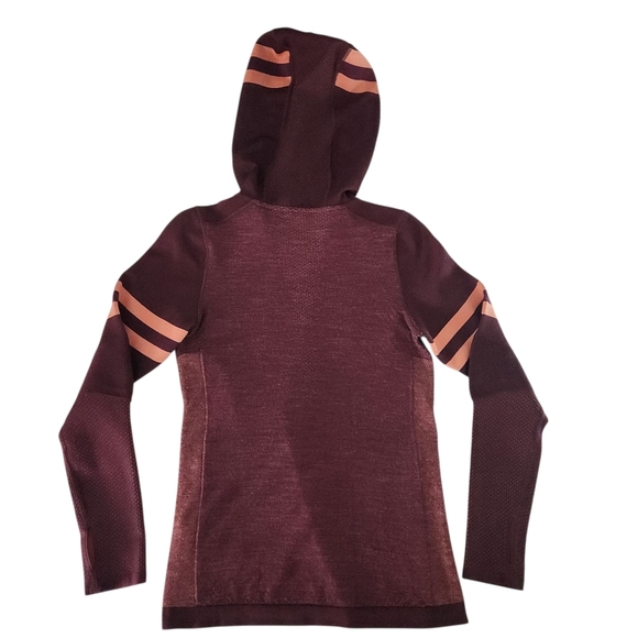 SMARTWOOL Women's Intraknit™ Merino Tech Pullover Hoodie burgundy orange XS - Picture 6 of 16